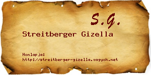 Streitberger Gizella névjegykártya